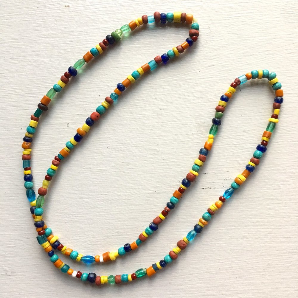 Multi-colored bead necklace